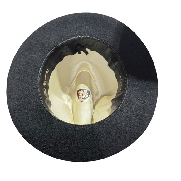 Vintage Black Fedora Hat with Feather Accent – “Created By Charm” Made in USA - Picture 5 of 12